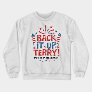 Retro Back Up Terry Back It Up Terry 4th Of July Fireworks Crewneck Sweatshirt